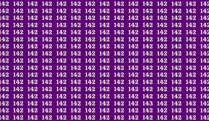 Sfida cerebrale di illusione ottica: se hai gli occhi acuti trova il numero 143 tra 142 in 15 secondi