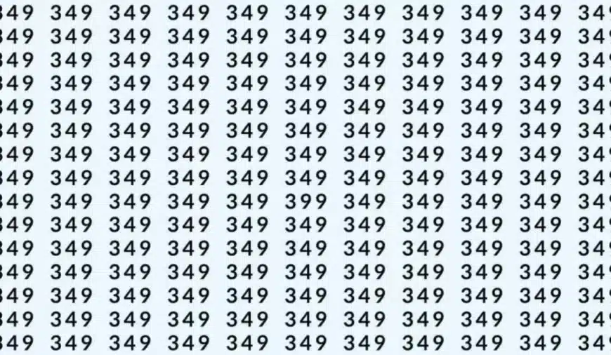 Illusione ottica: Se hai occhi d’aquila trovi 399 tra 349 in 7 secondi?