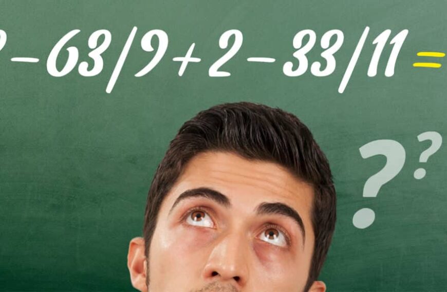 Rompicapo matematico: Risolvi questa equazione 43 – 63 ÷ 9 + 2 – 33 ÷ 11