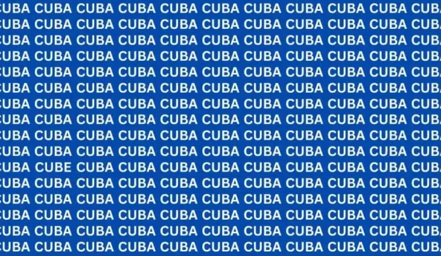 Illusione ottica: Se hai gli occhi dell’aquila trovi la parola CUBO tra CUBA in 15 secondi?