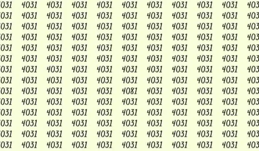 Riesci a individuare 4081 tra 4031 in 5 secondi? Spiegazione e soluzione dell’illusione ottica