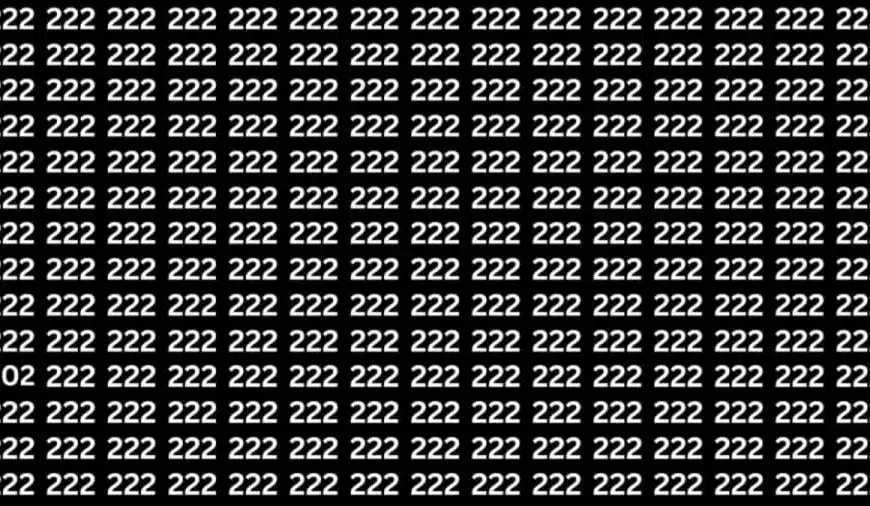Test sulle capacità di osservazione: Riesci a trovare il numero 202 tra 222 in 12 secondi?